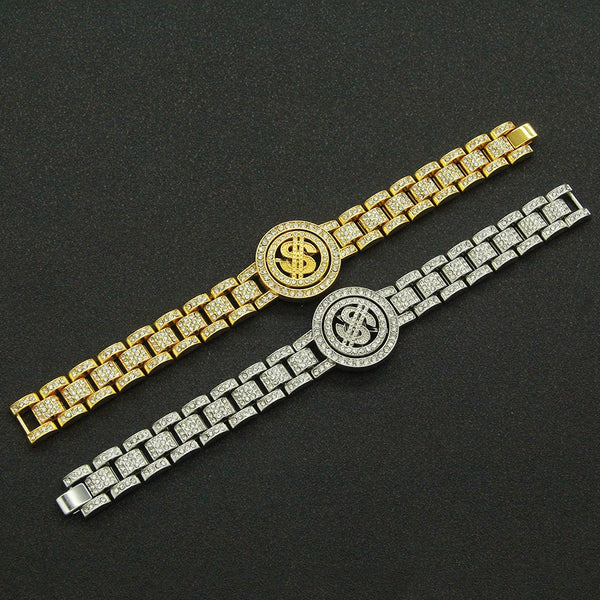 15MM Iced Dollar Bracelet