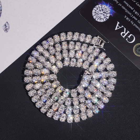 6MM Moissanite Tennis Chain - VVS Round Cut S925 Silver