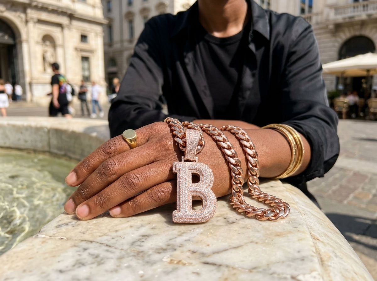 20MM Yellow Gold Iced Out Cuban Link Chain - 3 Row VVS