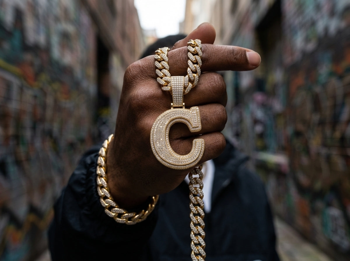 20MM Yellow Gold Iced Out Cuban Link Chain - 3 Row VVS
