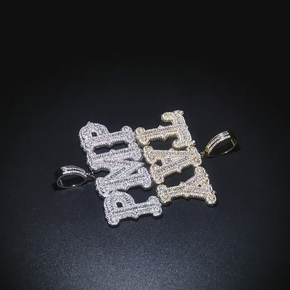 Custom Royal VVS Letter Pendant