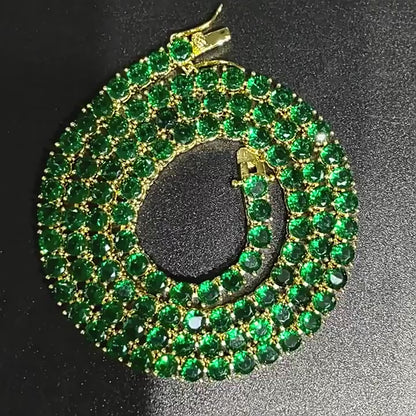 4MM Emerald Glow Tennis Chain