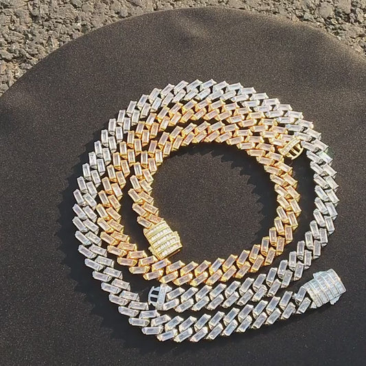 12MM Iced Brick Chain