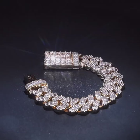19MM Triple Ice Row Bracelet