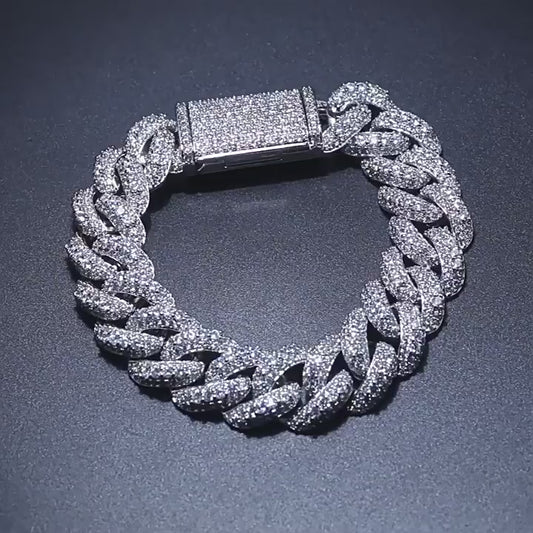 18MM Ice Ridge Cuban Bracelet
