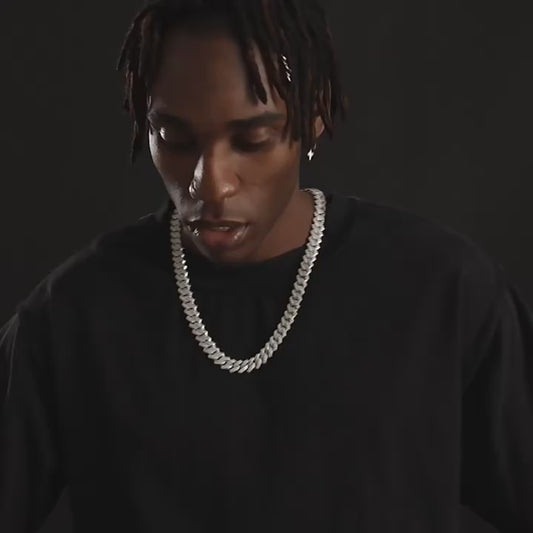14MM Iced Prong Cuban Link Chain