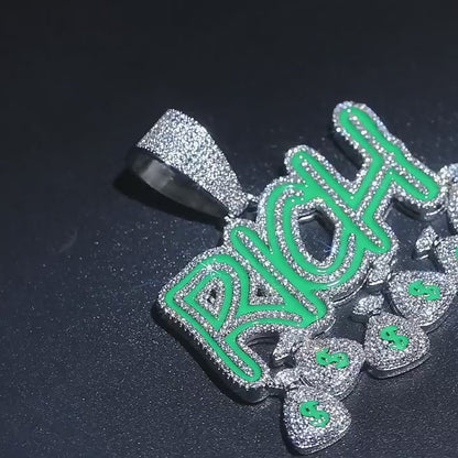 Flex “RICH” Glow Pendant – w/ Chain